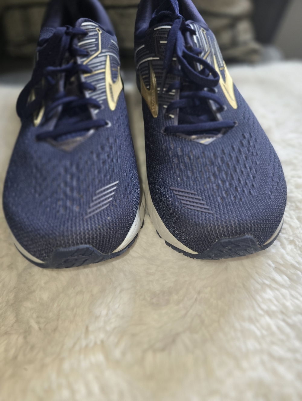 EUC Brooks Adrenaline GTS 19 Men's Sz 13 Running Shoes Navy Blue 1102941D439 - Picture 5 of 16